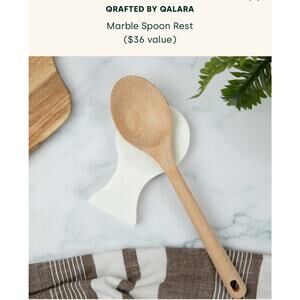NEW Qrafted by Qalara Marble Spoon Rest AllTrue Subscription Box